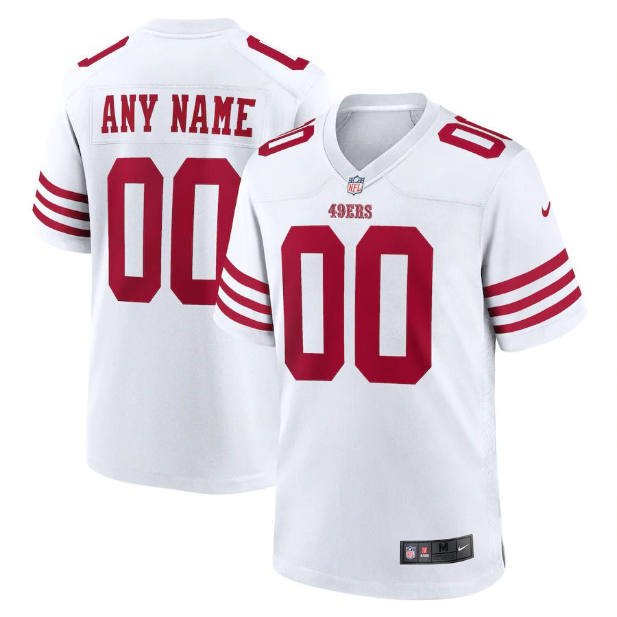 Men San Francisco 49ers Nike White Game Custom Player NFL Jersey
